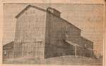 Newspaper photograph of grain elevator, Lakeport, Colborne Women's Institute Scrapbook