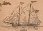 Sketch, newspaper clipping of the James Leslie schooner, Colborne Women's Institute Scrapbook