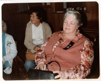 Photograph of Mrs. Gladys Briggs and Betty Allen, Colborne Women's Institute Scrapbook