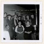 Photograph of Mrs. Ellen MacGregor, Miss Ida Pebbles, Mrs. Blake, Mrs. William H. Oliver, Mrs. Olive Deviney, Mrs. J. Waite, Mrs. Floyd Harnden, Mrs. Stewart Cox and Mrs. Louise Ireland, 25th Anniver