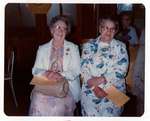 Photograph of Mrs. Robert McCulloch and Mrs. Eunice Gaudaur, 50th Anniversary, Colborne Women's Institute, Colborne Women's Institute Scrapbook