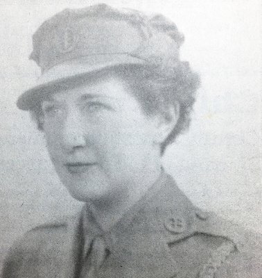 Newspaper clipping photograph of Enid Rogers