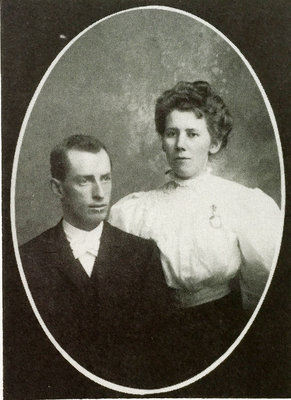 Studio portrait of John Bruce McKague (1880-1972) and wife Lena Maud McGregor McKague (1879-1967), Colborne