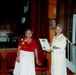 Photographs of Lenore Mutton and Mary McKague, Castleton Women's Institute members, 85th Anniversary, 1990