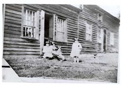 Photograph of Samuel Marvin McComb family house, and McComb family history, Castleton Women's Institute scrapbook