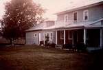 Photograph of Samuel Marvin McComb family house, and McComb family history, Castleton Women's Institute scrapbook