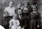 Photograph of Frederick Allen Black (1864-1950), Ada Carter (1875-1955), Hazel Black, William Black, Florence Black, Charles Black and Nina Black and Black family history, Castleton Women's Institute