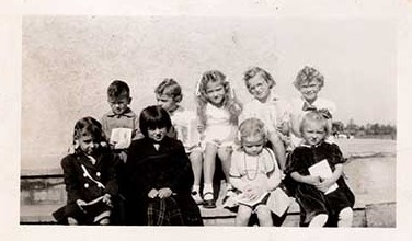 Photograph of Cramahe Baptist Church Sunday School students, Castleton Women's Institute scrapbook