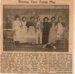 Newspaper clipping of Winning Farm Forum