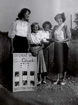 Marilyn Ellis, Joan Glenney, Shirley Carr, and Jane Spencer, 4-H Homemakers, Castleton and Morganston