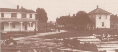 Postcard of Front Street South, Lockport