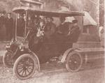 Harry Coyle, James Coyle and Gladys Coyle in front of Windsor Hotel, Colborne