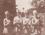 Carol Conners, Marg McGuire, Betty Chatterson, and Lil Rutherford, Colborne High School majorettes, Cramahe Township