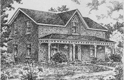 Sketch of Doyle House, Castleton