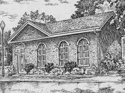 Sketch of the former Land Registry Office, Colborne