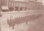 World War I soldiers with Captain W.J. Troop, King Street East, Colborne, Cramahe Township