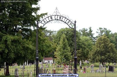 Photograph of Salem cemetery, Cramahe Township, photos courtesy of Lenna Broatch and Eileen Milley