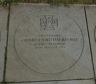 Charles Rutherford Victoria Cross Memorial stone, National Memorial Arboretum, Stratfordshire, England