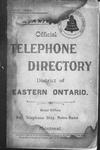 Official telephone directory, district of Eastern Ontario / The Bell Telephone Company of Canada, Ltd : 1899
