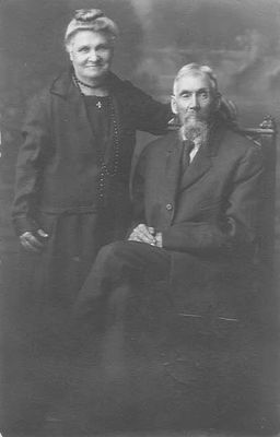 Studio photograph of John Trenear and wife Adeline Skelton, Cramahe Township