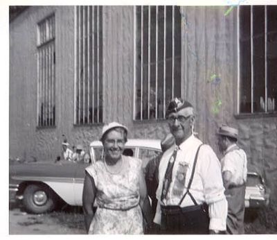 Art Trenear and Edna (nee Johnston) Trenear, Orange Lodge parade, 1959