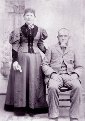 Studio photograph of James and Mary Ann (nee Trenear) Dunn, Cramahe Township