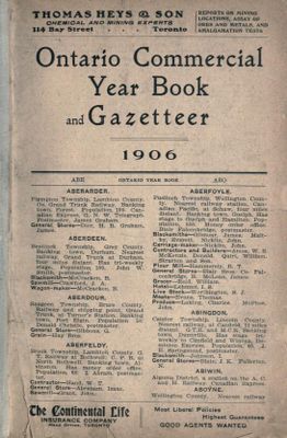 Ontario Commercial Year Book and Gazetteer: 1906