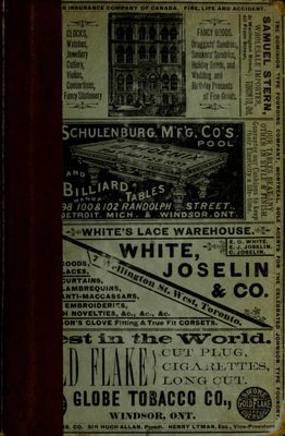 Lovell's Business and Professional Directory of the Province of Ontario, for 1882, Alphabetically arranged as to Places, Names, Business and Professions, with a Classified Business Directory of the City of Montreal