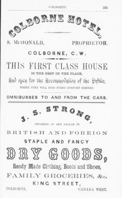 Advertisements, Grand Trunk Railway gazetteer, commercial advertiser and business directory, 1862-63, Exhibit