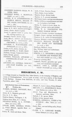 Alphabetical list of Professionals, Trades & c.,  Grand Trunk Railway gazetteer, commercial advertiser and business directory, 1862-63, Exhibit