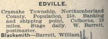 Edville description, exhibit, Ontario Commercial Year Book and Gazetteer: 1906