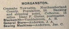 Morganston description, exhibit, Ontario Commercial Year Book and Gazetteer: 1906