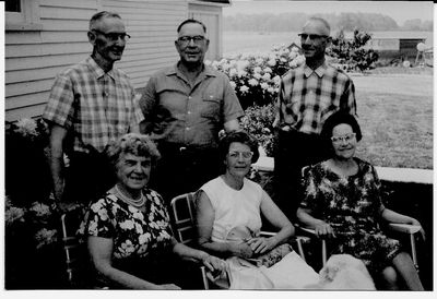 Charles and Helen (Haig) Rutherford, Alex and Eliza (Chatterson) Rutherford, and Arthur and Marjorie Rutherford (Walker) Rutherford, Cramahe Township