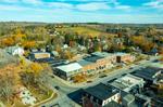 Aerial photograph of downtown Colborne, Cramahe Township, 2022