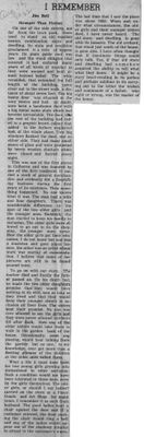 Stranger than Fiction, Jim Bell newspaper clipping, Colborne, Cramahe Township