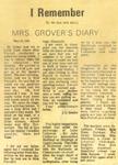 Mrs. Grover's diary, Jim Bell newspaper clipping, Colborne, Cramahe Township