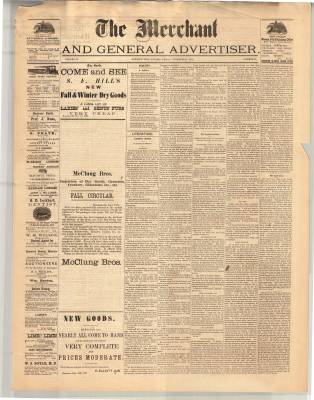 Merchant And General Advertiser (Bowmanville,  ON1869), 27 Nov 1874