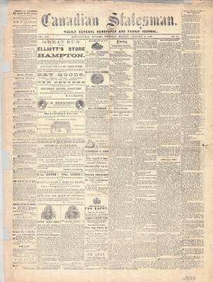 Canadian Statesman (Bowmanville, ON), 2 Jan 1868