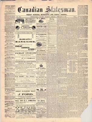 Canadian Statesman (Bowmanville, ON), 27 Feb 1868