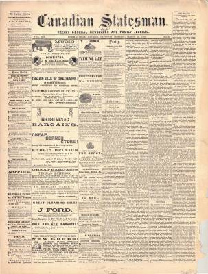 Canadian Statesman (Bowmanville, ON), 12 Mar 1868