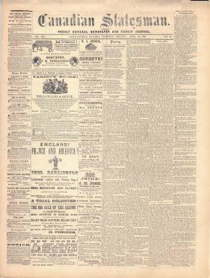 Canadian Statesman (Bowmanville, ON), 16 Apr 1868