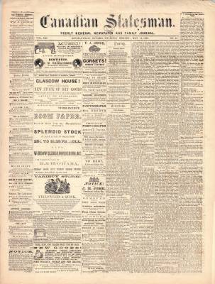 Canadian Statesman (Bowmanville, ON), 14 May 1868