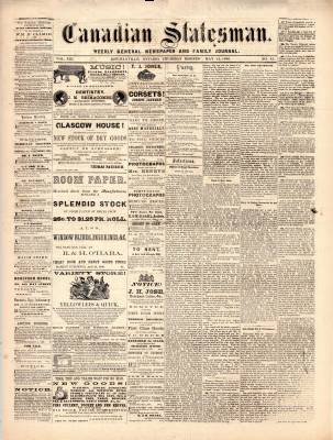 Canadian Statesman (Bowmanville, ON), 21 May 1868