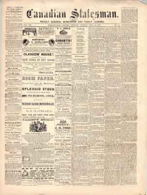 Canadian Statesman (Bowmanville, ON), 28 May 1868