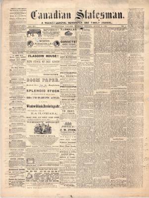 Canadian Statesman (Bowmanville, ON), 6 Aug 1868