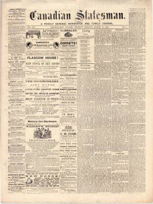 Canadian Statesman (Bowmanville, ON), 13 Aug 1868