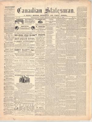 Canadian Statesman (Bowmanville, ON), 8 Oct 1868