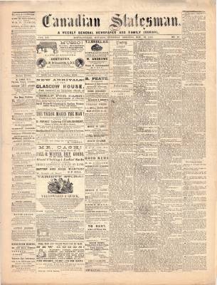 Canadian Statesman (Bowmanville, ON), 12 Nov 1868