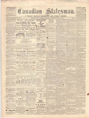 Canadian Statesman (Bowmanville, ON), 18 Feb 1869