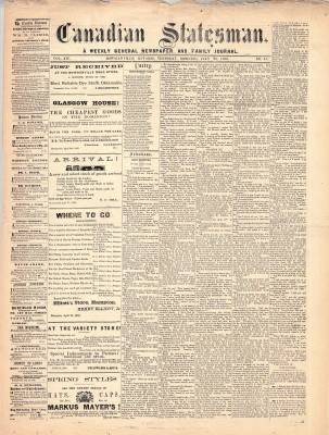 Canadian Statesman (Bowmanville, ON), 22 Jul 1869